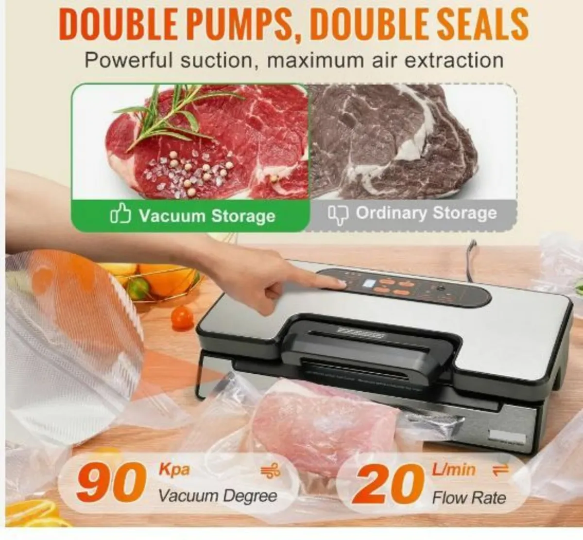 Vacuum Sealer Machine Food Preservation - Image 2