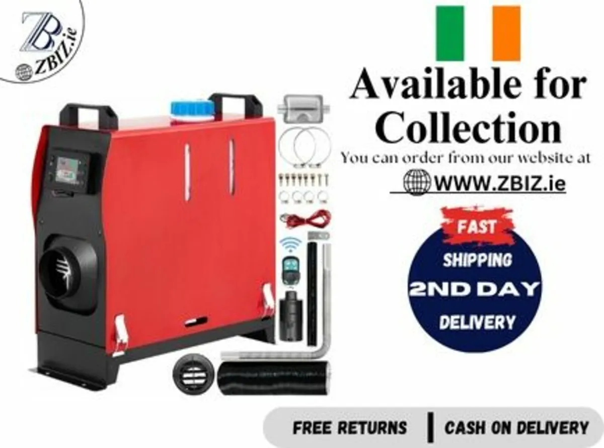 8KW 12V Diesel Air Heater With LCD & Remote - Image 1