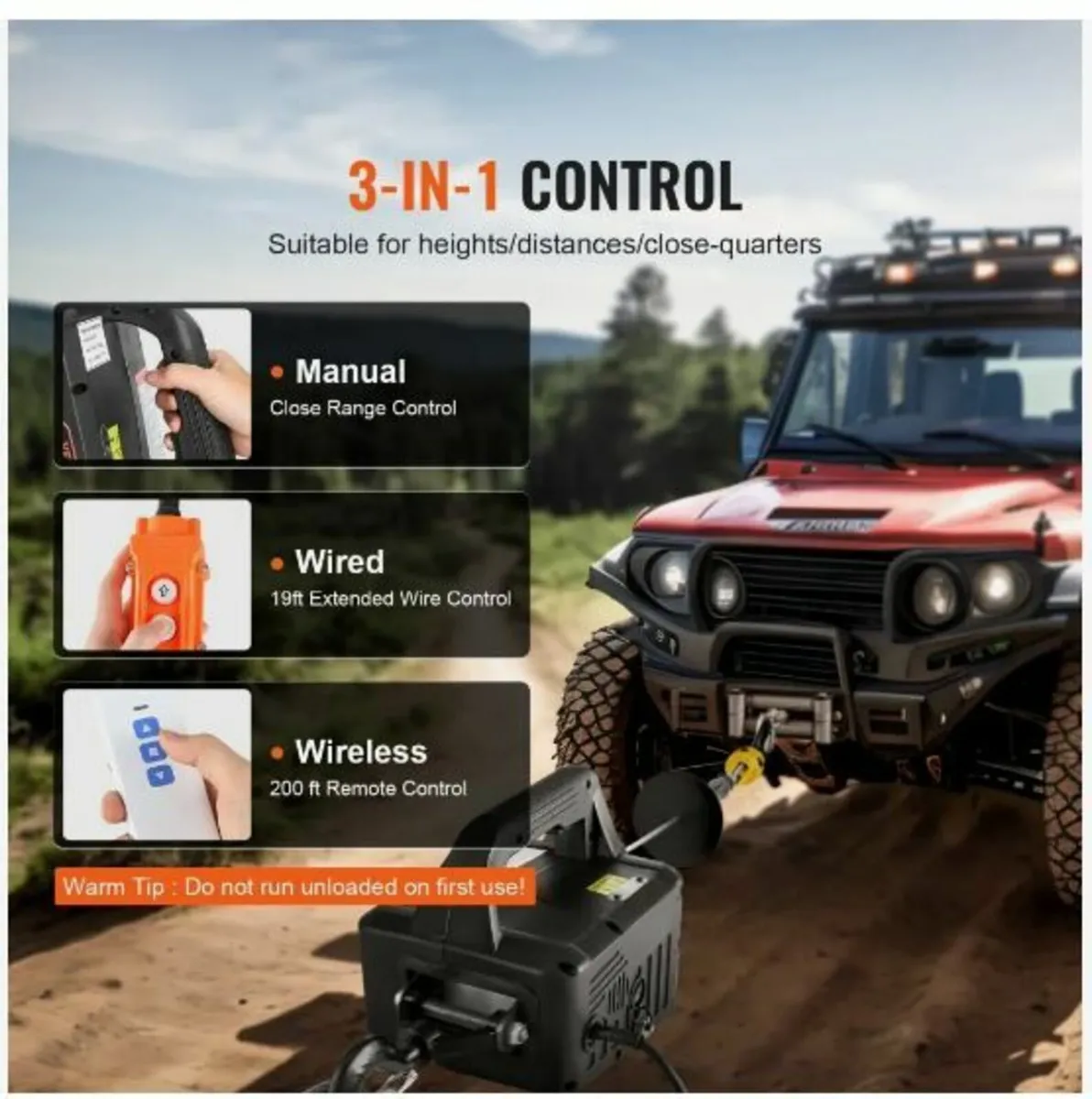 3-in-1 Portable Electric Hoist Winch 499 kg - Image 2