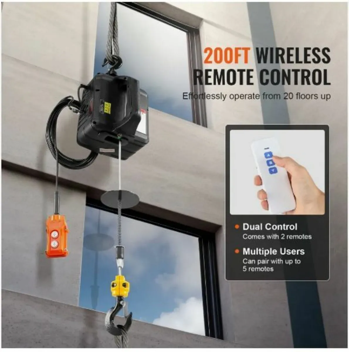 3-in-1 Portable Electric Hoist Winch 499 kg - Image 3