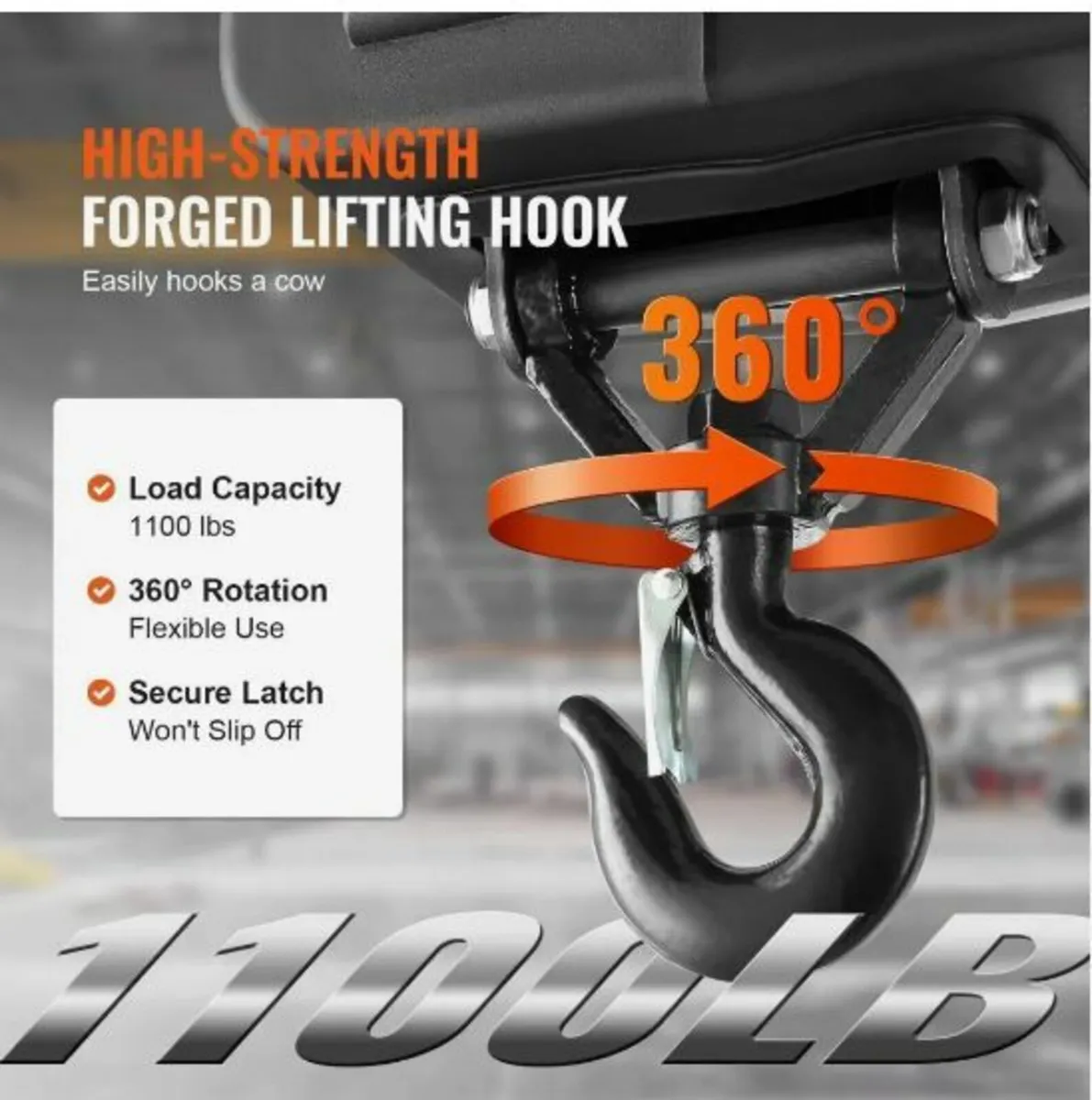 3-in-1 Portable Electric Hoist Winch 499 kg - Image 4