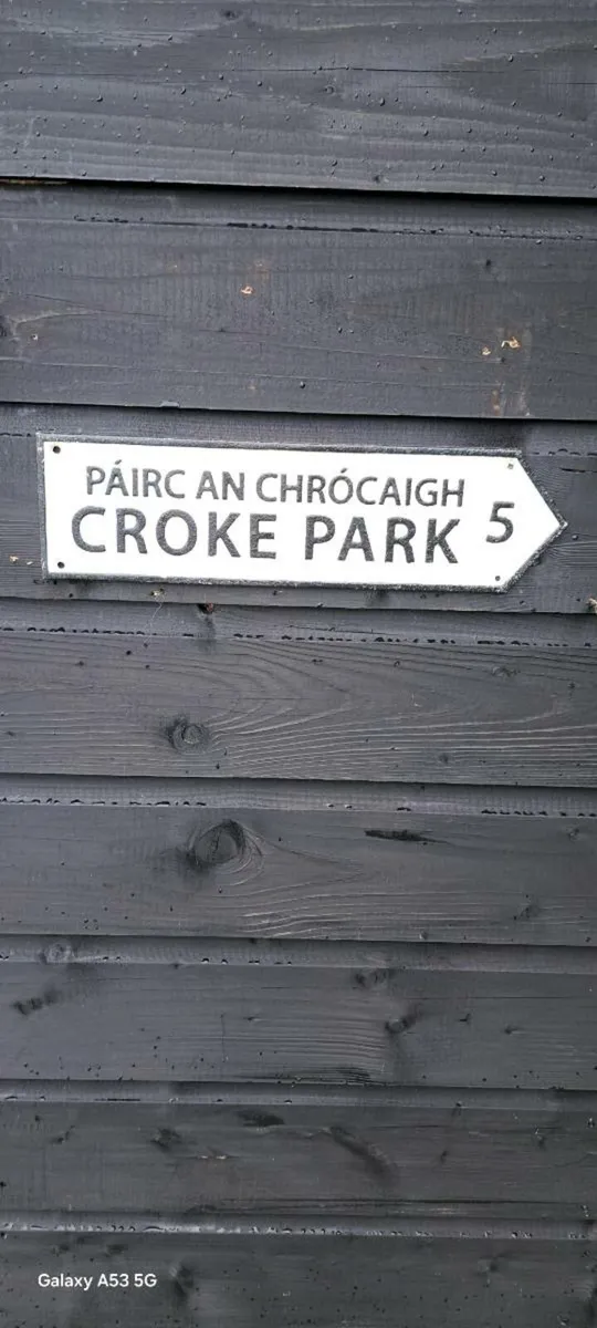 Croke park cast iron sign