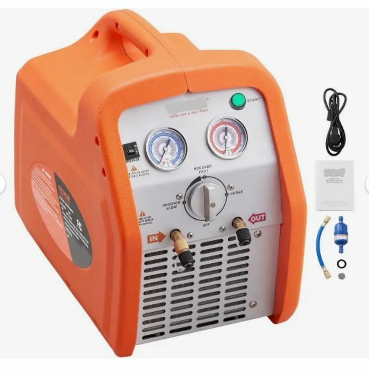 1 HP Refrigerant Recovery Machine - Dual Cylinder - Image 1