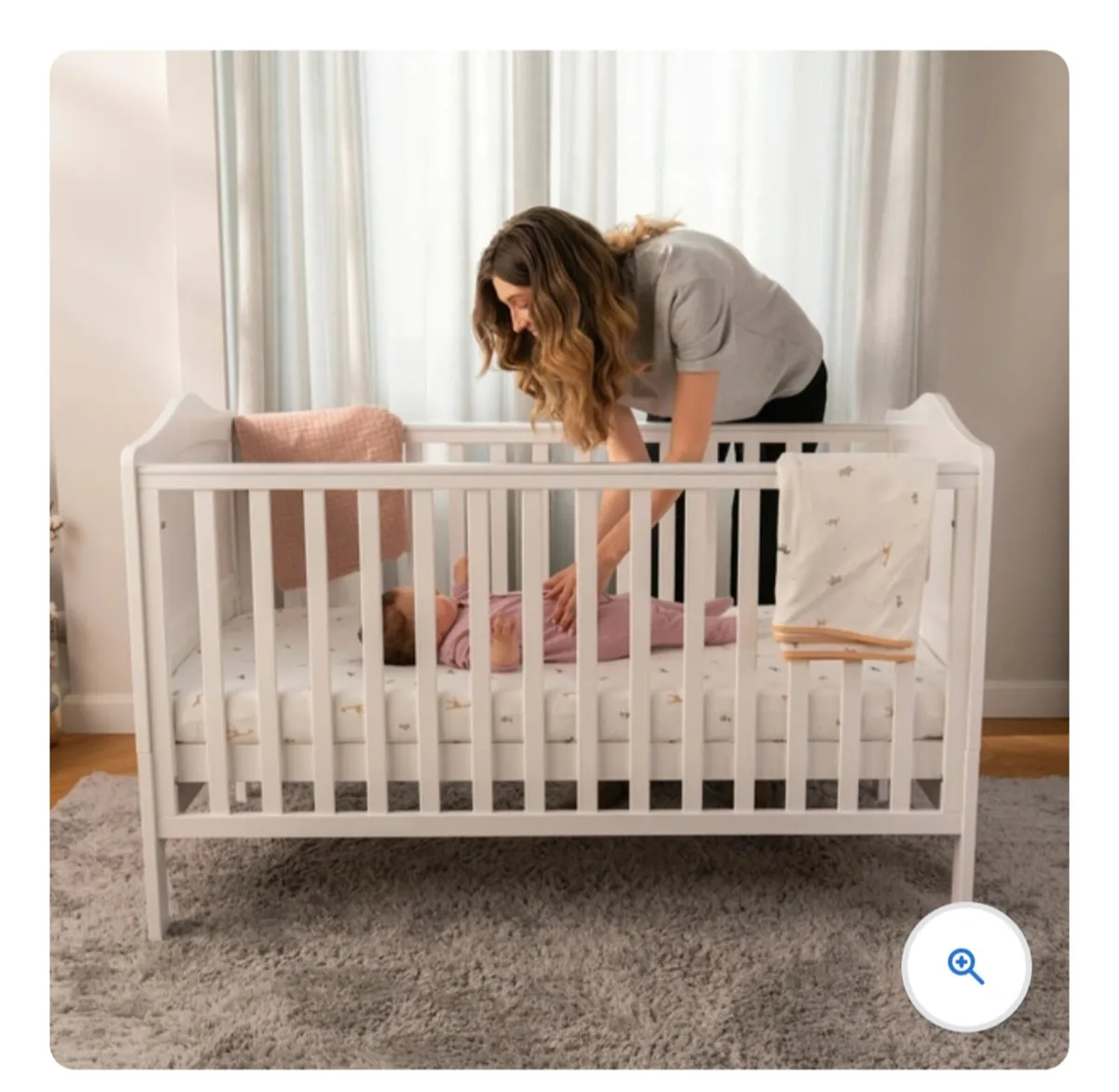 Wooden cot/toddler bed with mattress - Image 2