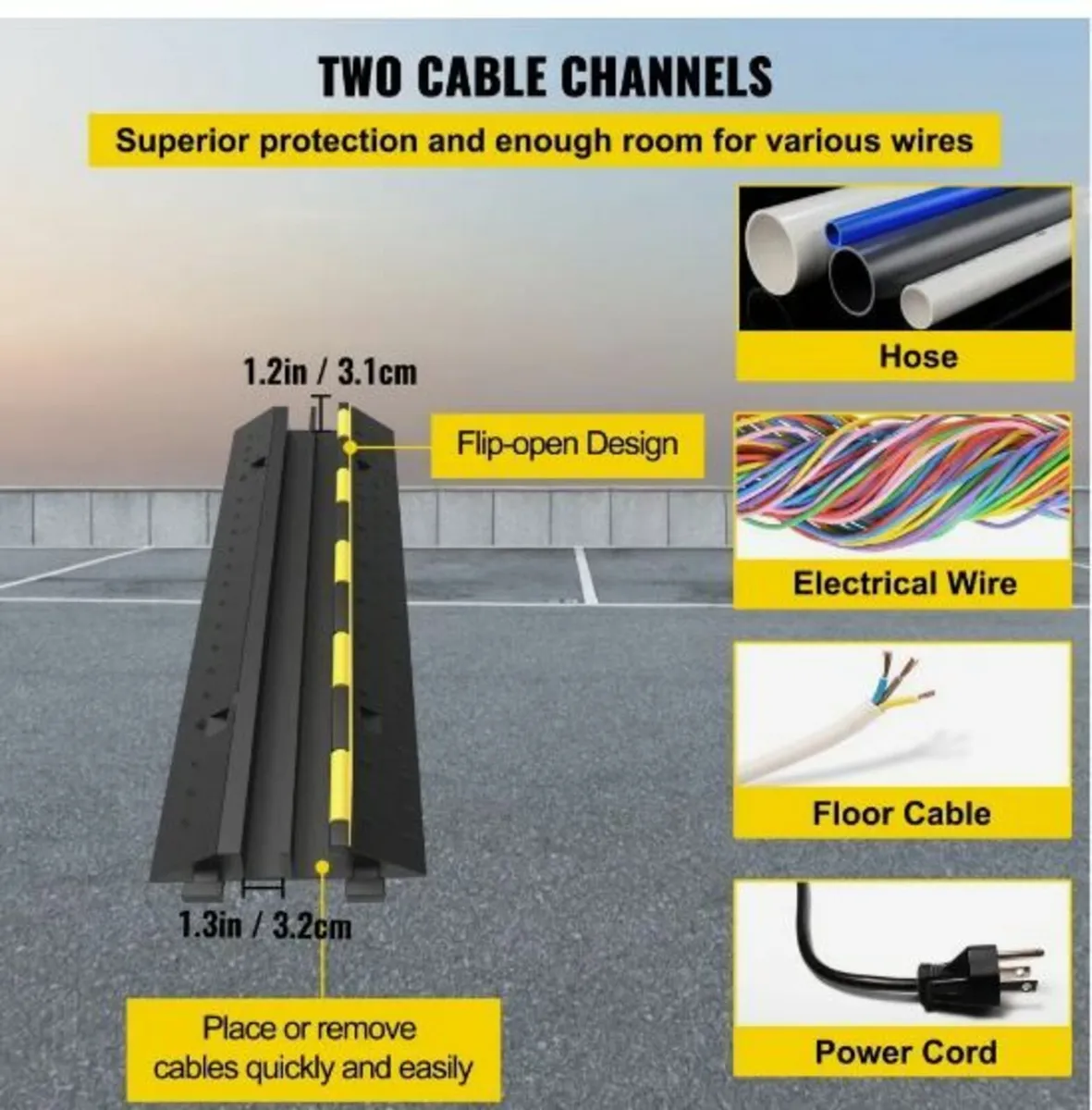Cable Protector Ramp 101x24.5x5 cm - Image 3