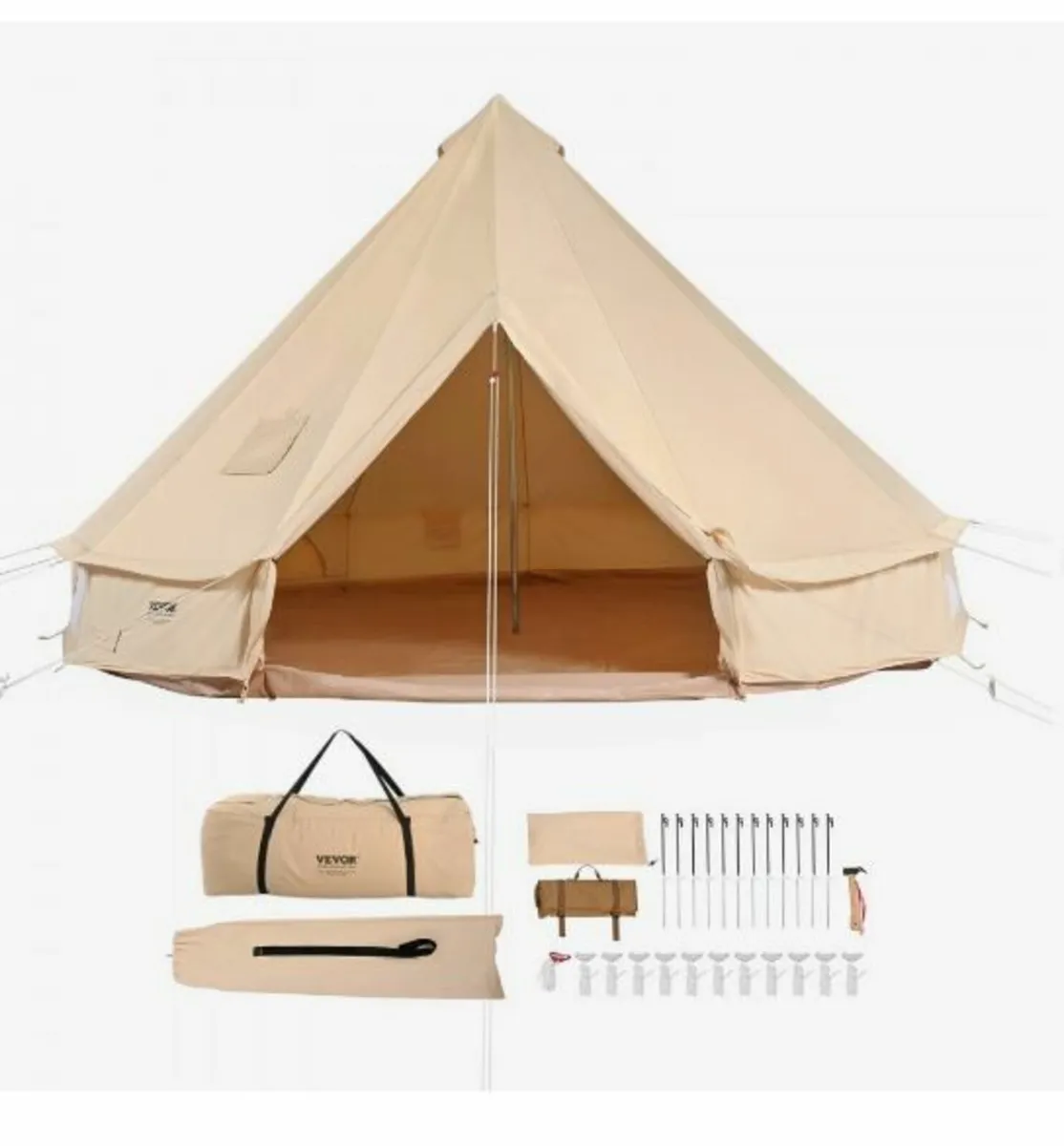 Canvas Bell Tent, 4 Seasons 4 m/13.12 ft Yurt Ten - Image 1