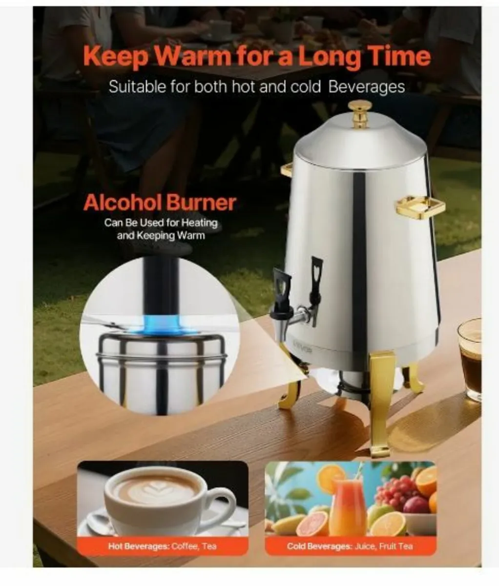 Stainless Steel Hot Tea & Cold Drink Dispenser 13 - Image 2