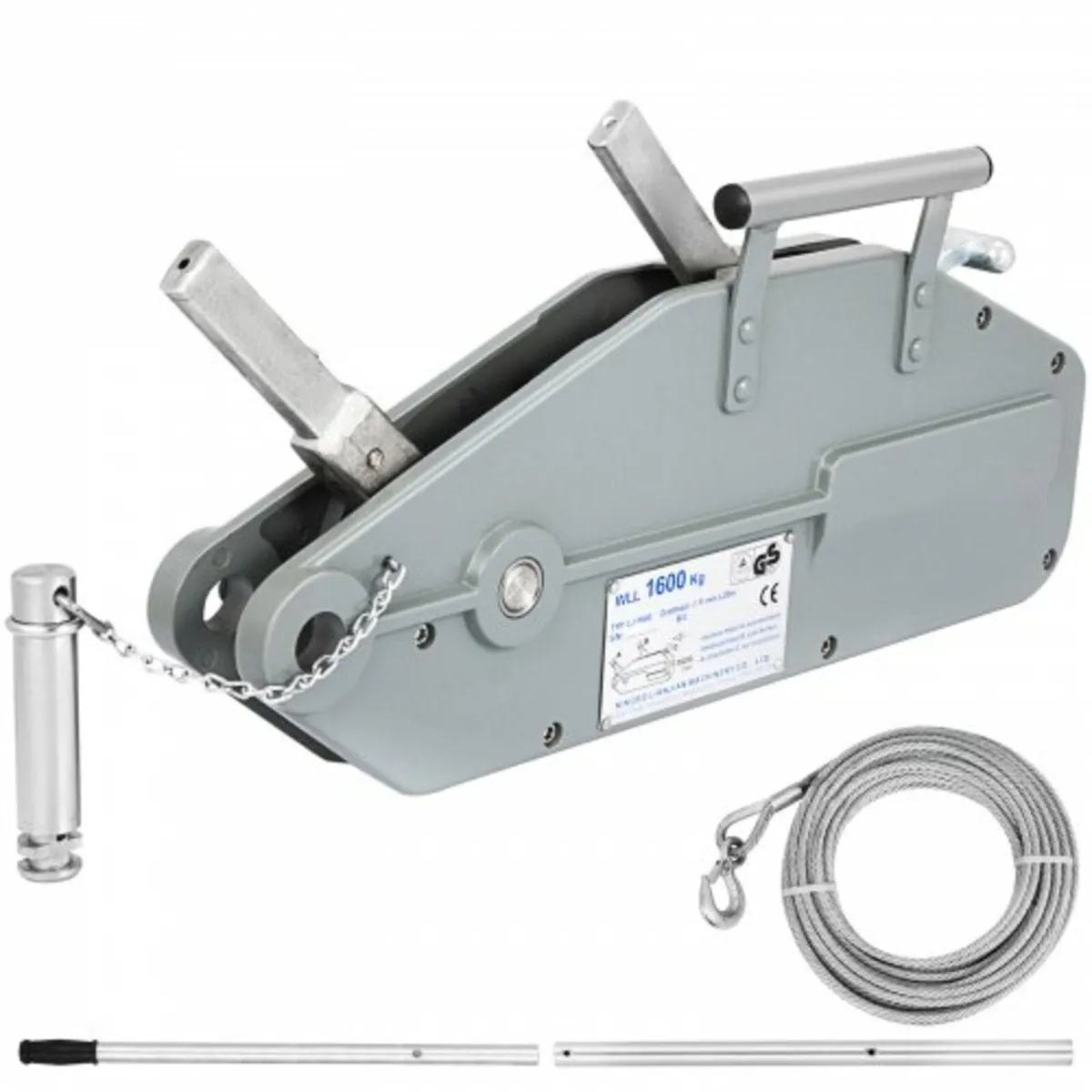 Wire Rope Puller 1.6T/1587.6 kg Capacity Hand Winc - Image 1