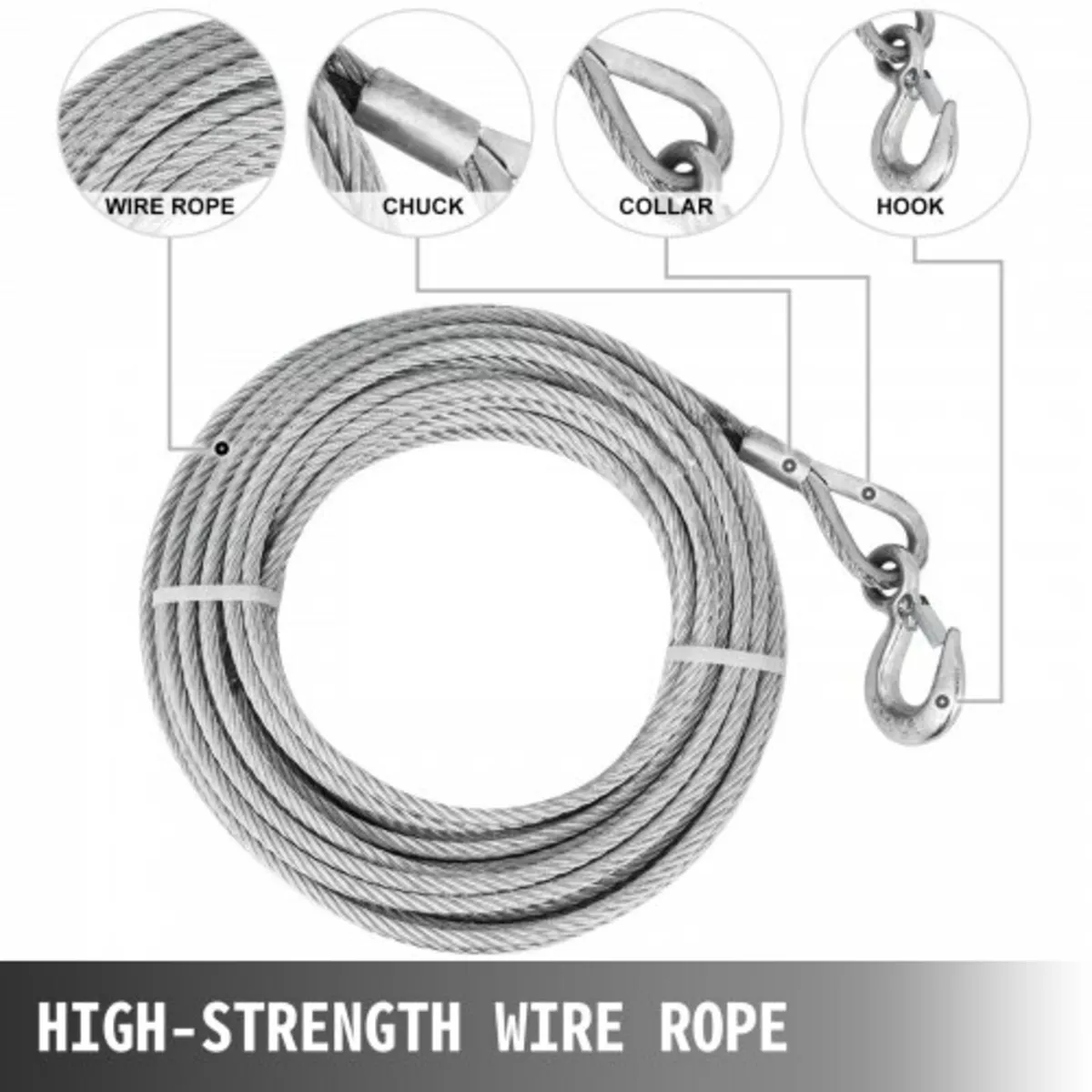 Wire Rope Puller 1.6T/1587.6 kg Capacity Hand Winc - Image 2