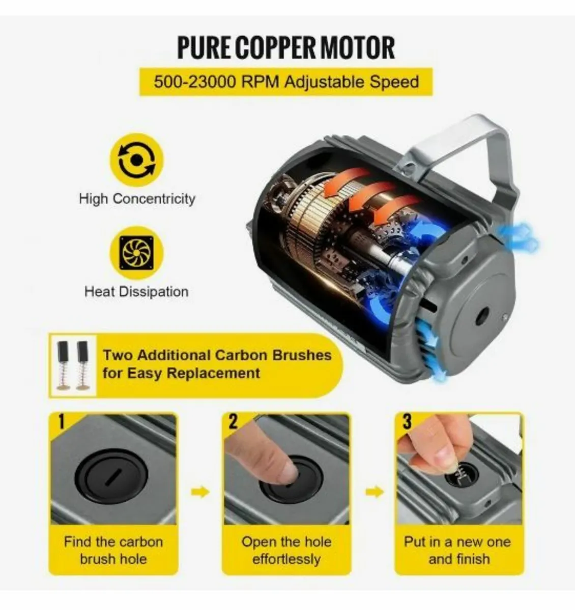 Flex Shaft Grinder 780W Rotary Tool - Image 3