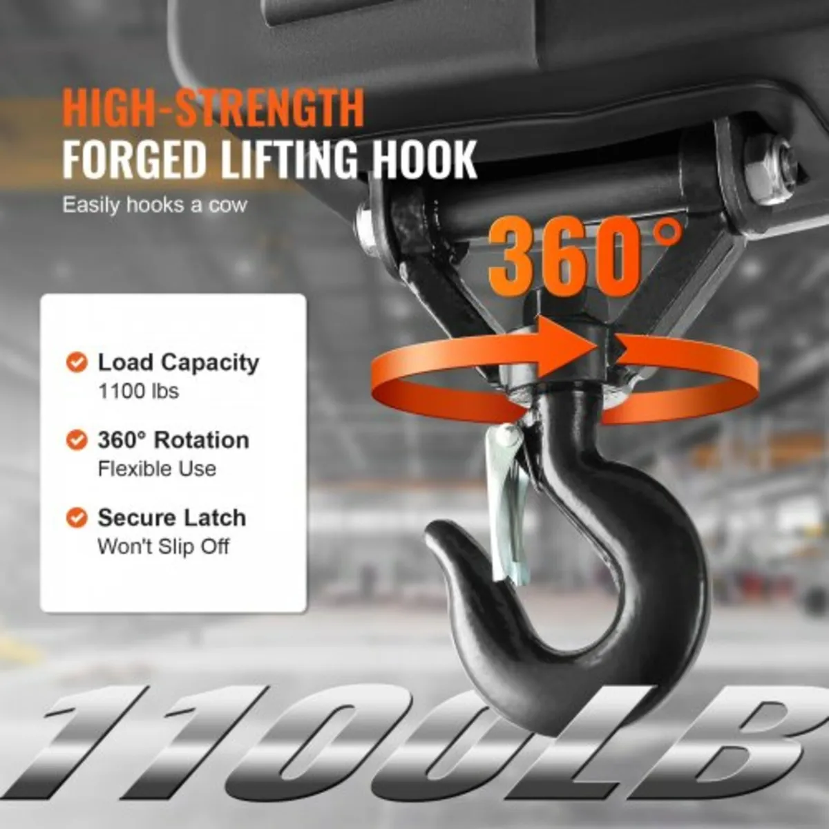 2-in-1 Portable Electric Hoist Power Winch 499 kg - Image 2