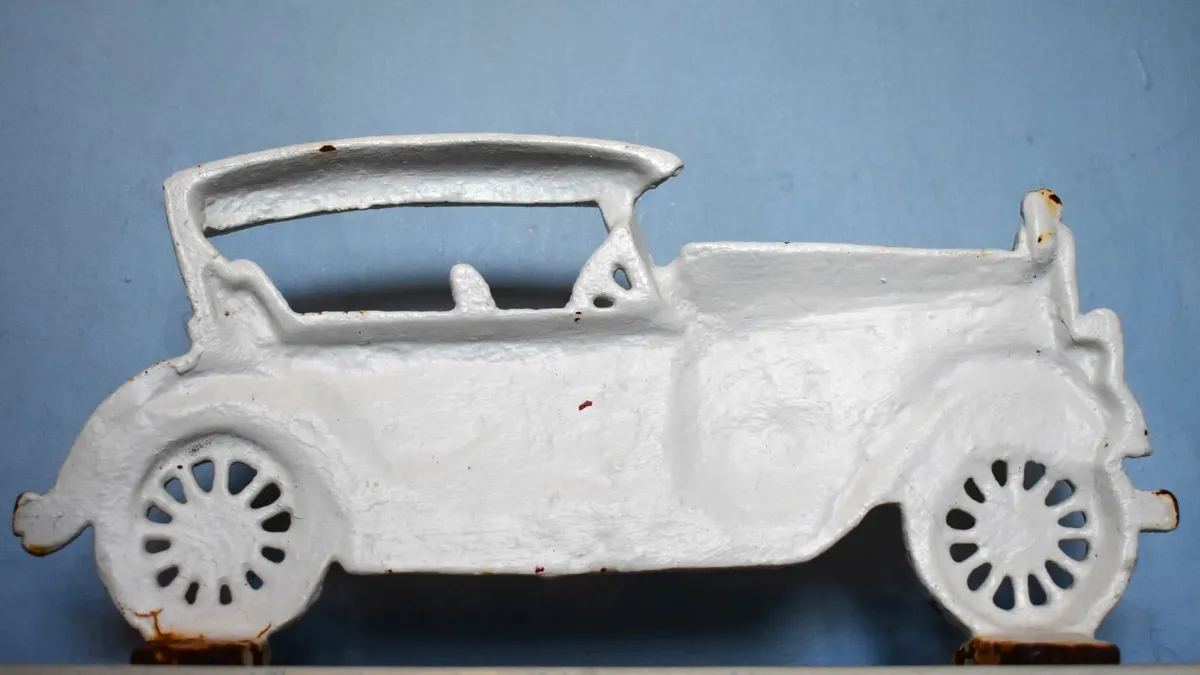 Antique Ford Car Cast Iron Door Stopper - Image 2