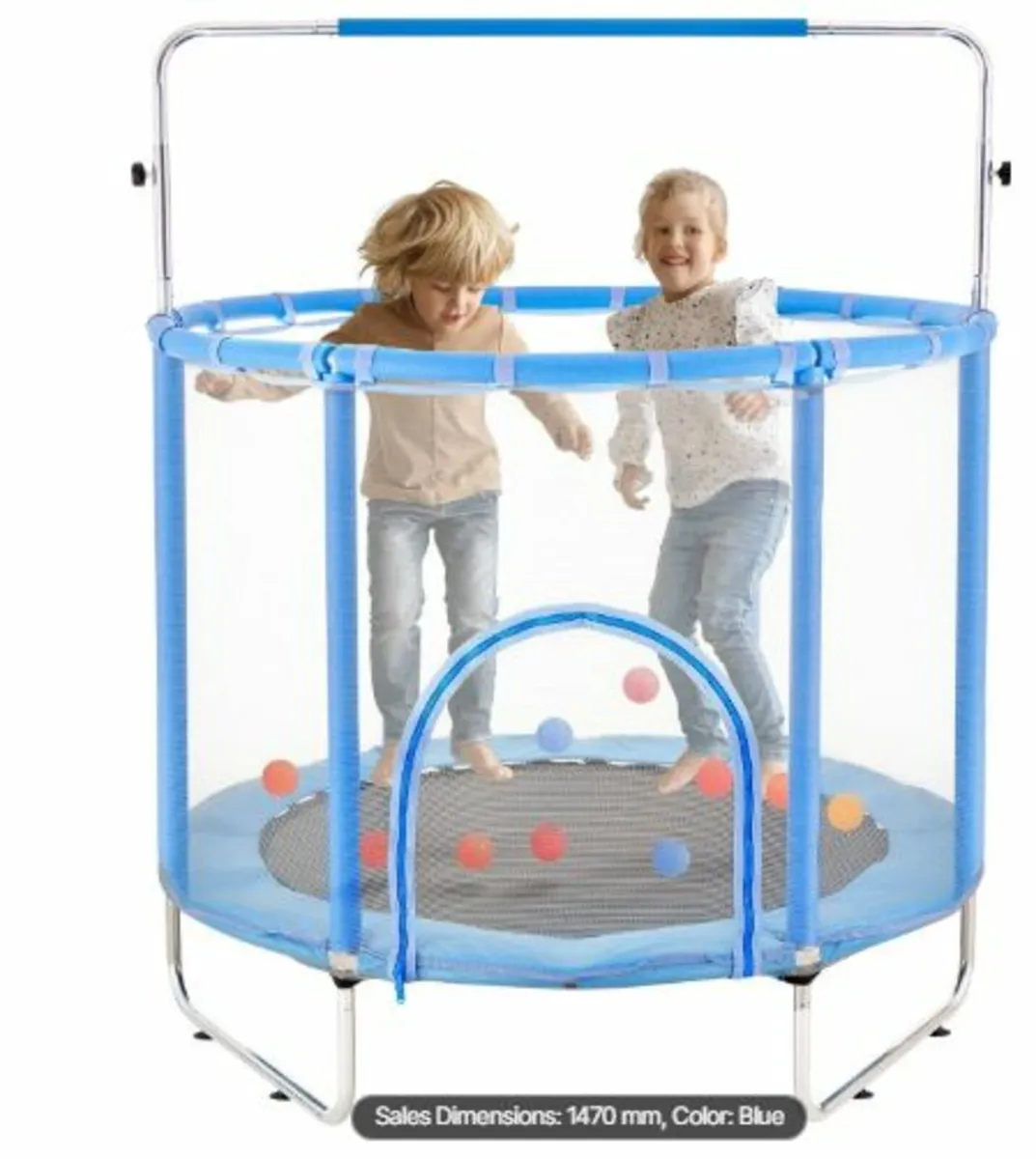 55" Trampoline for Kids Mini Toddler Trampoline - Image 1