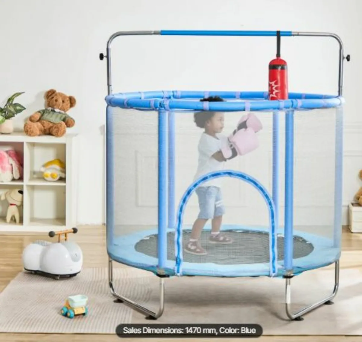 55" Trampoline for Kids Mini Toddler Trampoline - Image 4