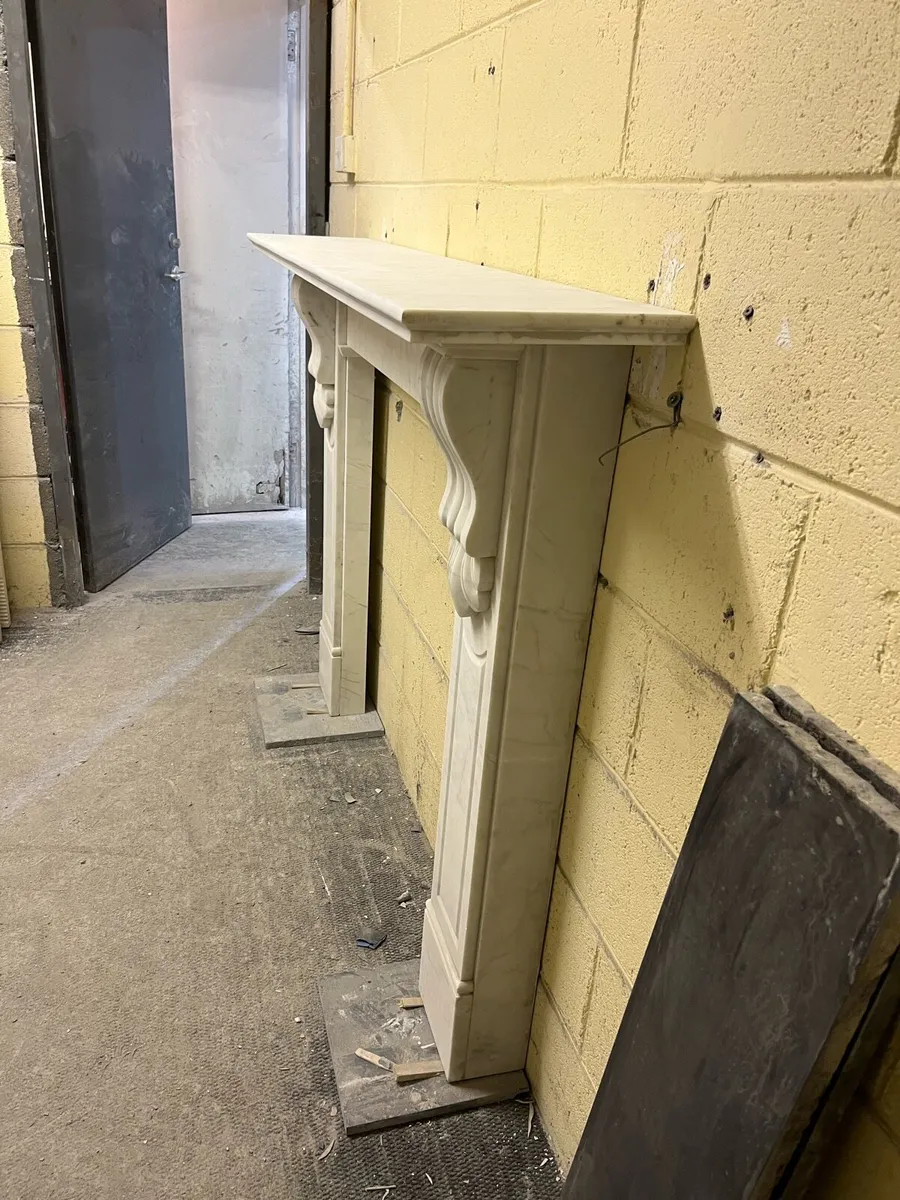 White marble fireplace - Image 4