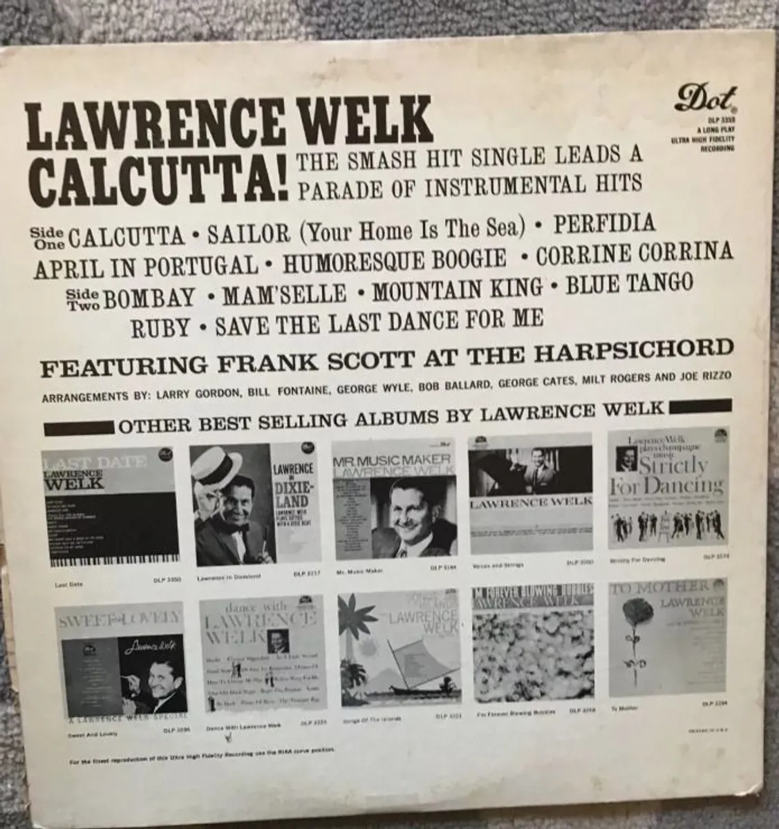Calcutta! Lawrence Welk LP - Image 2
