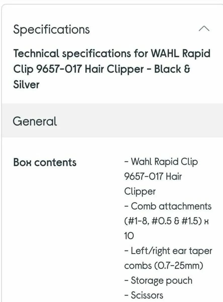 Wahl rapid clip 9657-017 hair clipper - Image 2