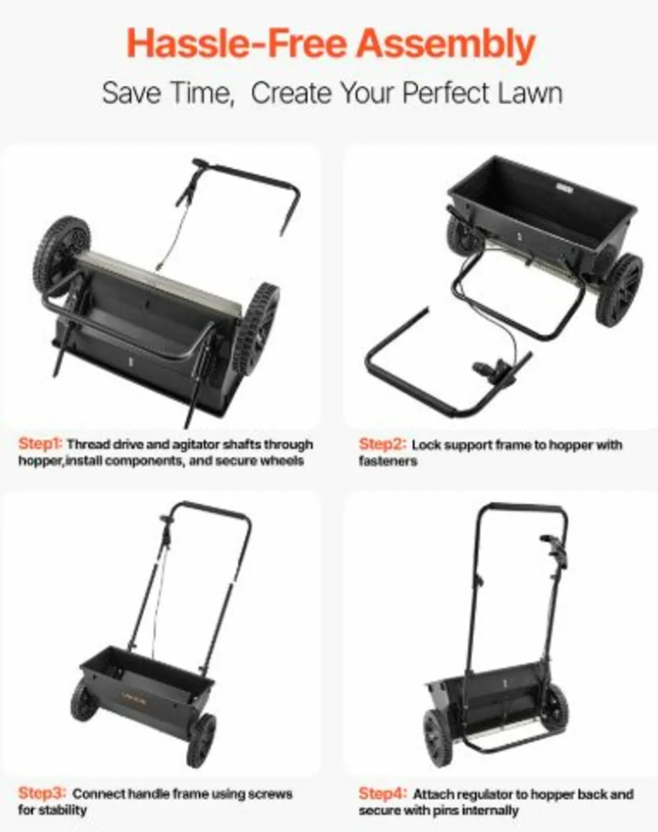 Walk-Behind Push Broadcast Spreader50LBS Capacity - Image 2