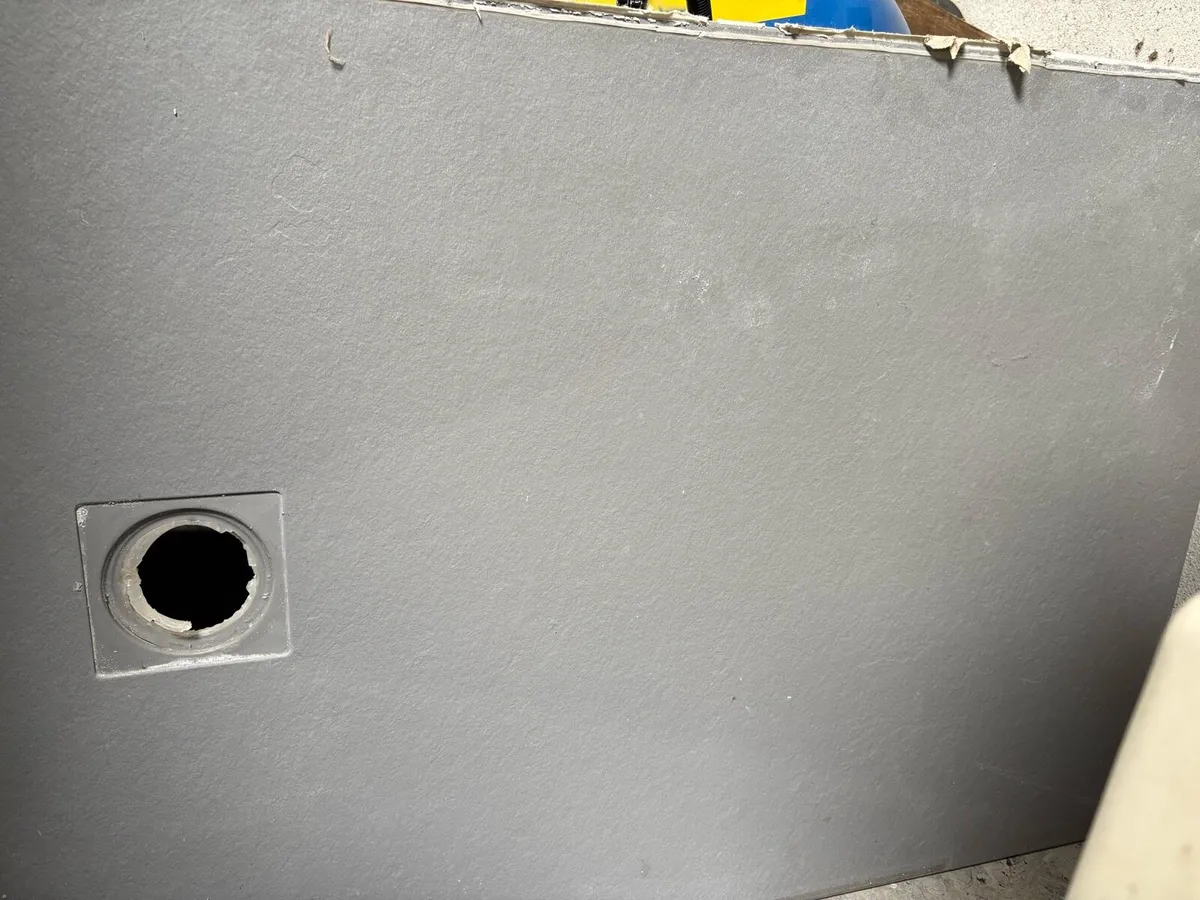 Glass shower panel and grey stone shower tray - Image 2