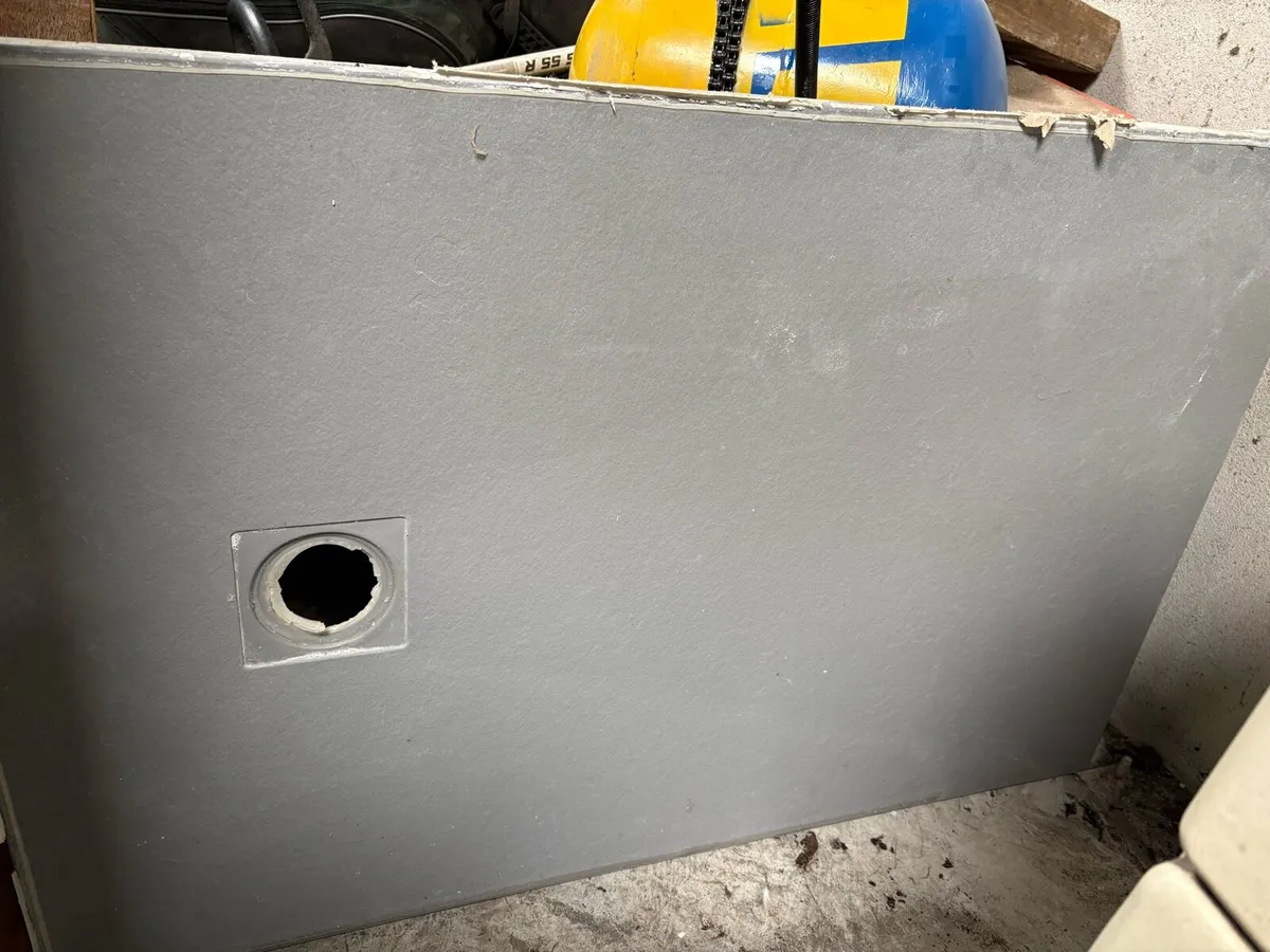 Glass shower panel and grey stone shower tray - Image 3