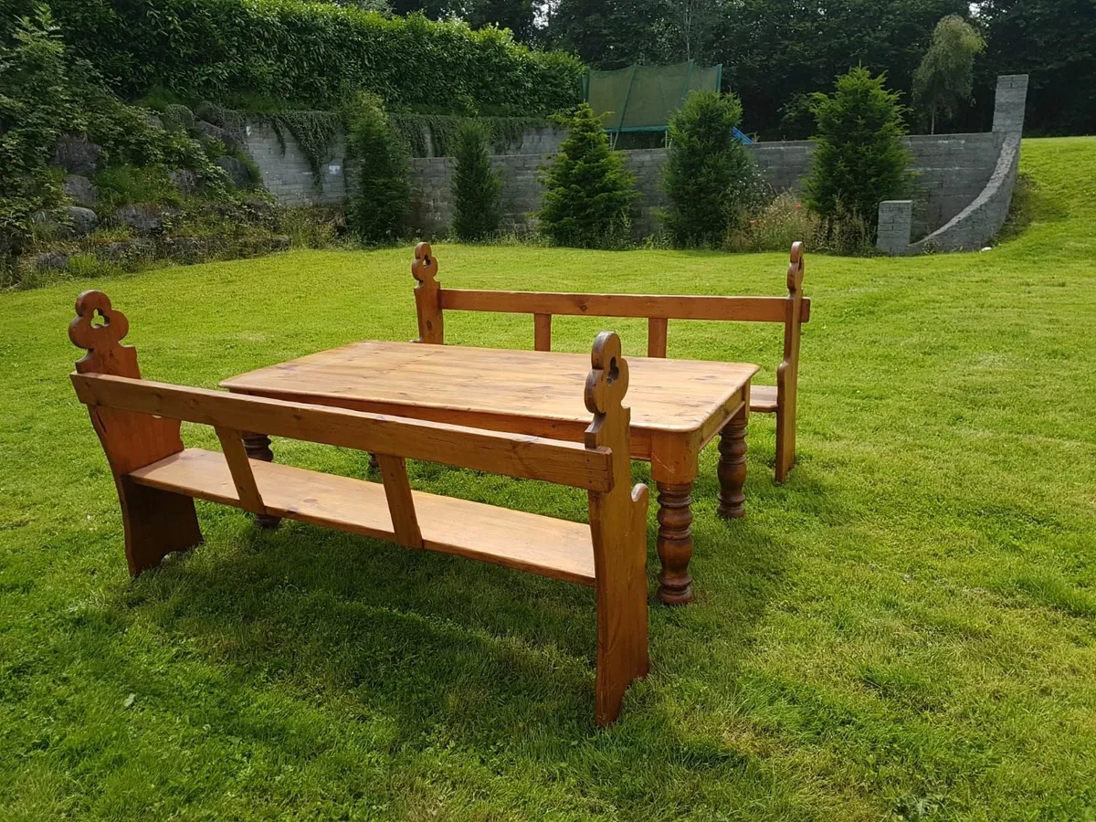 Australian Dining Table and Pews - Image 2