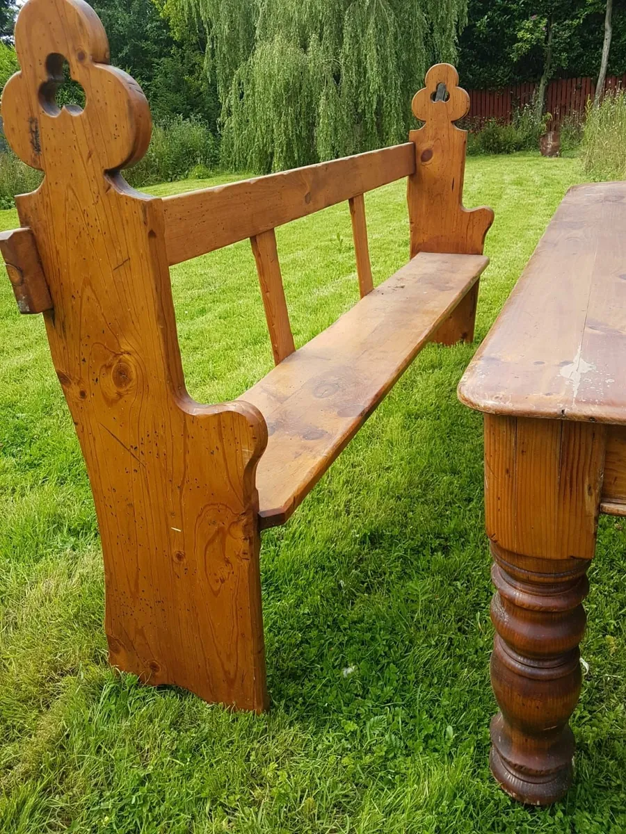 Australian Dining Table and Pews - Image 3