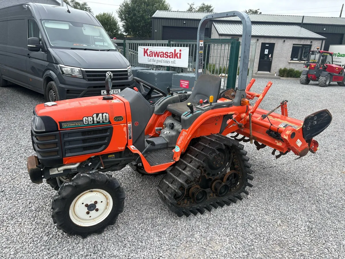 Kubota compact tractor and rotavator - Image 1
