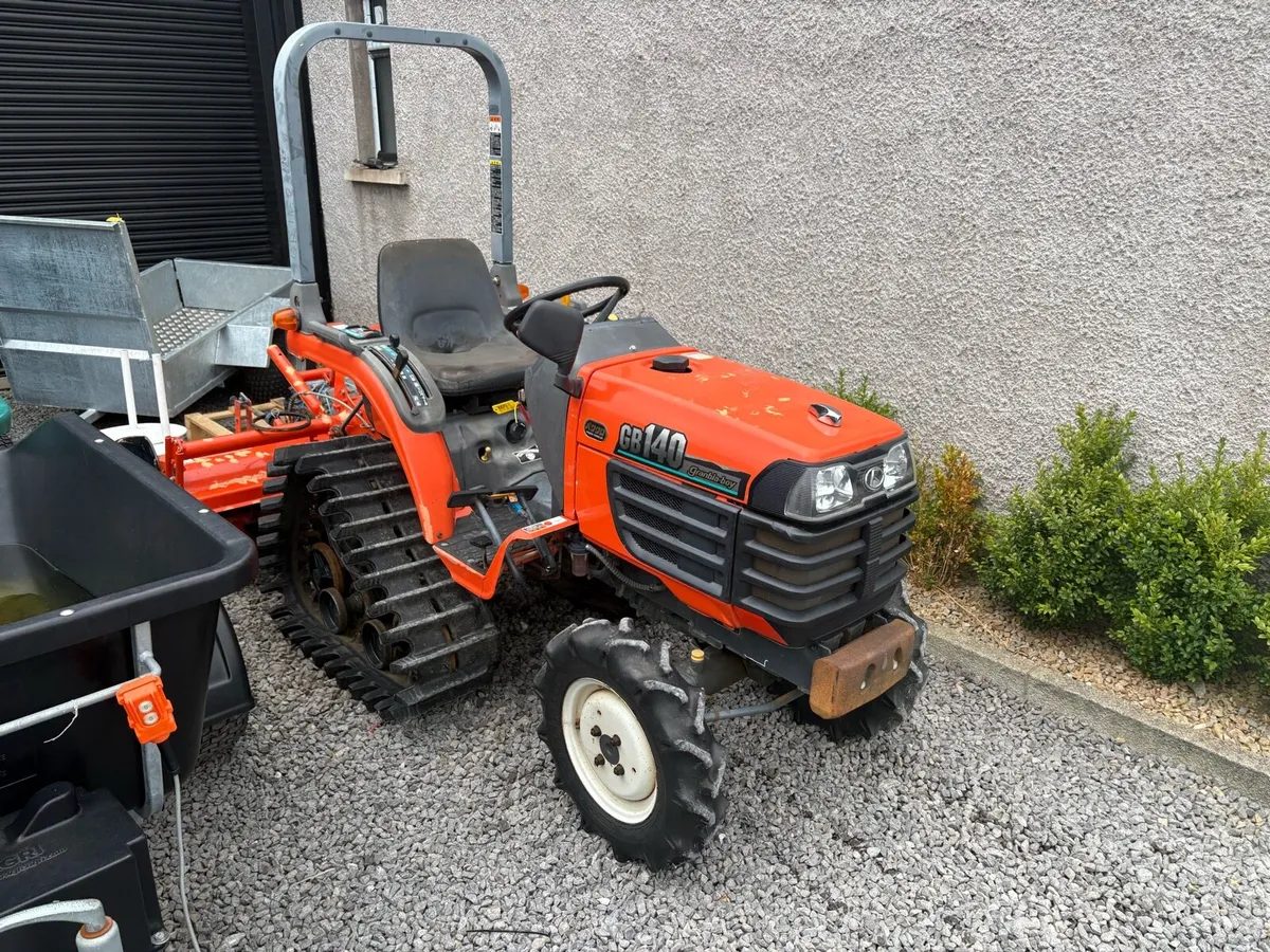 Kubota compact tractor and rotavator - Image 2