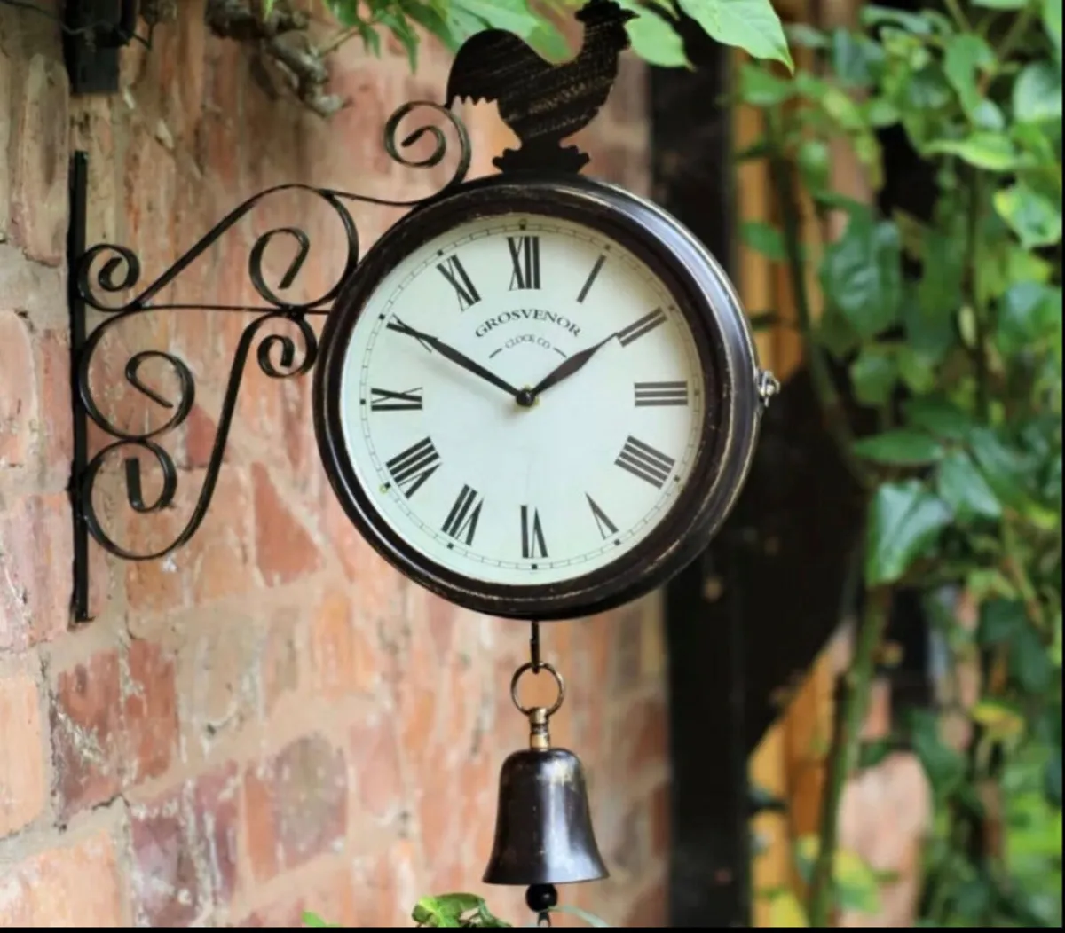 Outdoor Garden Wall Clock Double Sided NEW - Image 1