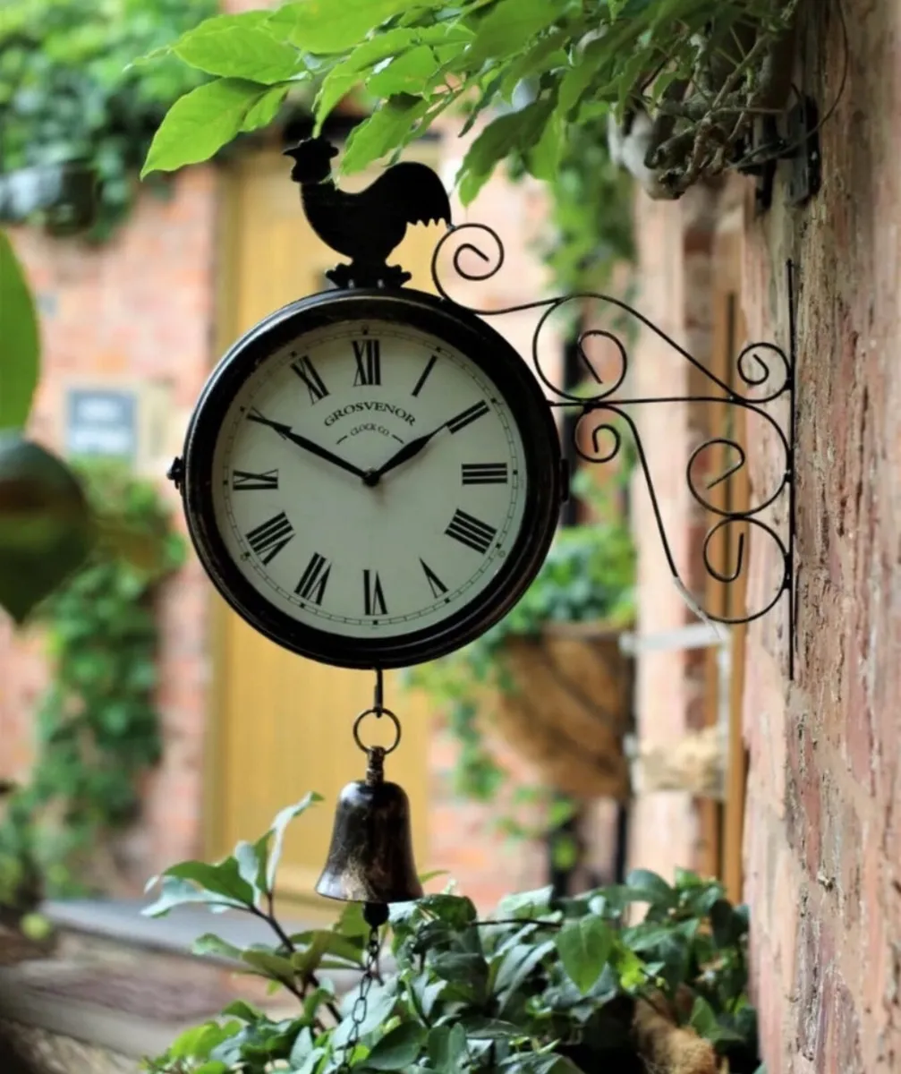 Outdoor Garden Wall Clock Double Sided NEW - Image 3