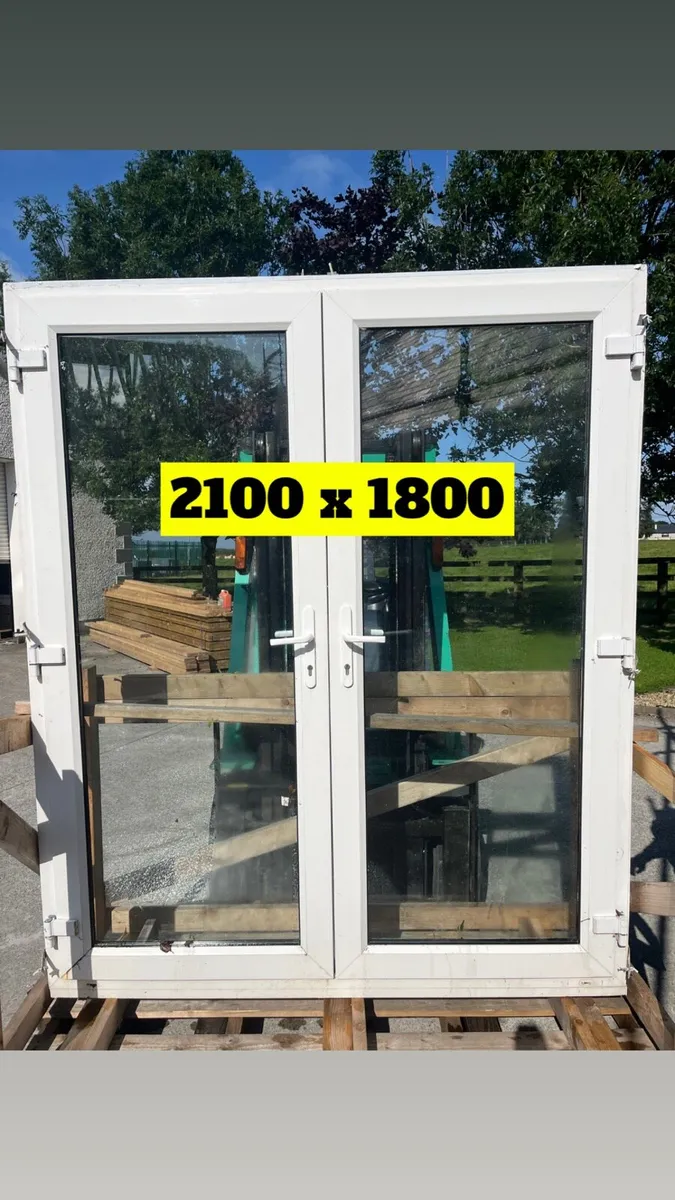 2100 x 1800 PVC French Doors - Image 1
