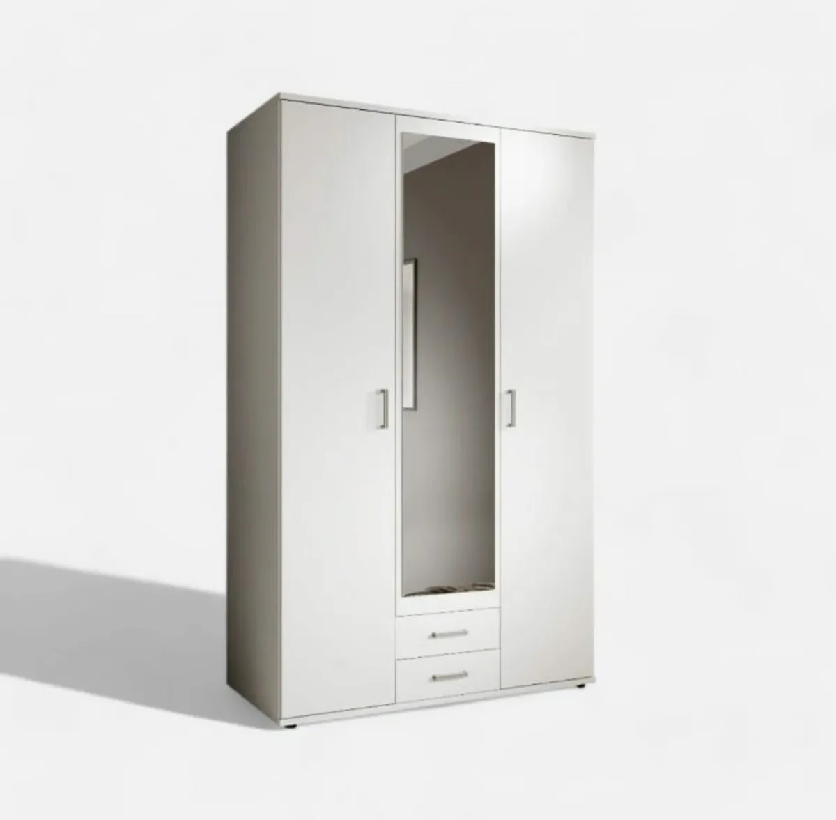 Karl 3-Door Wardrobe with Mirror & Drawers - Image 1