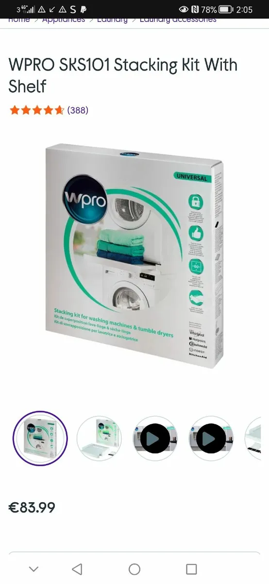 Washing machine & Dryer stacking kit - Image 1