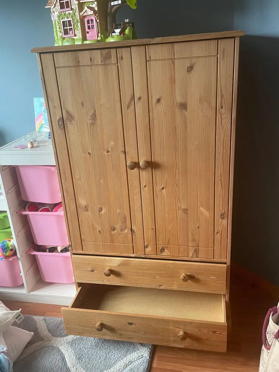 Wardrobe - storage cupboard pine - Image 1