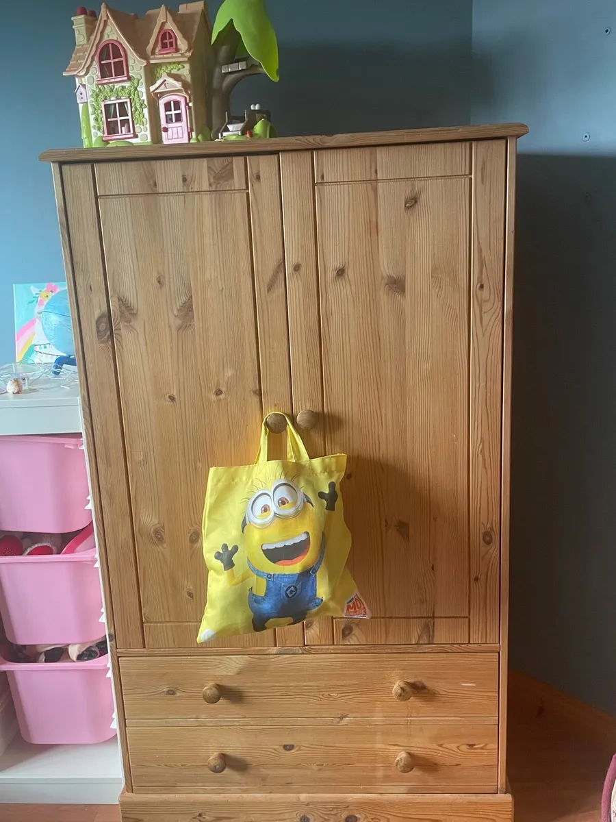 Wardrobe - storage cupboard pine - Image 2