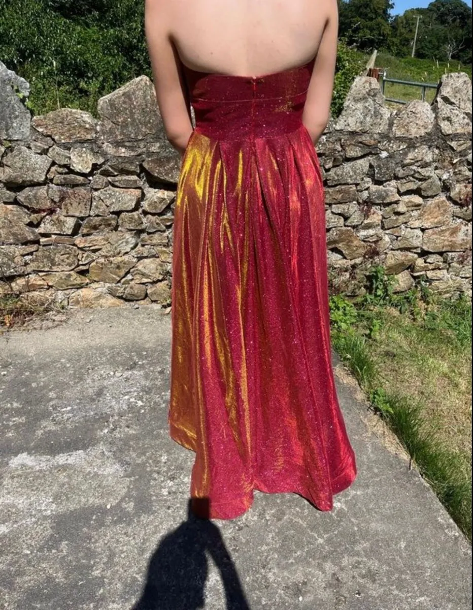 Gorgeous Burgundy Debs Dress (Size 10) - Image 4