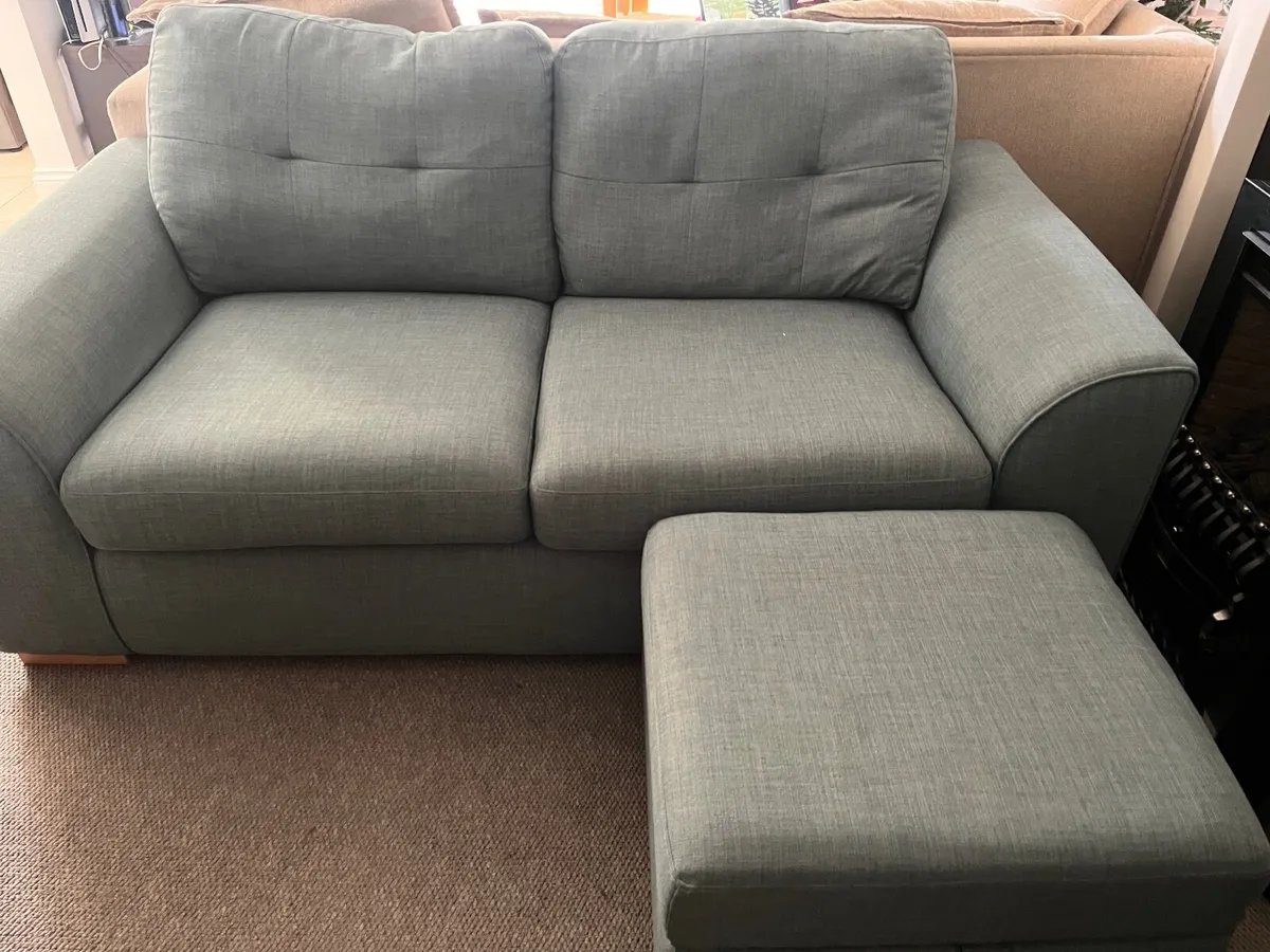 DFS Kian 3- Seater Sofa + Footstool - Image 1