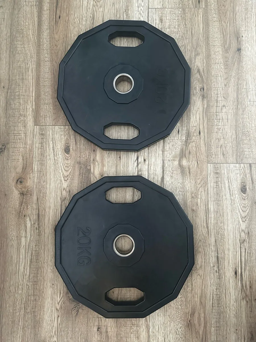 6ft olympic barbell w/ 110kg plate set - Image 3