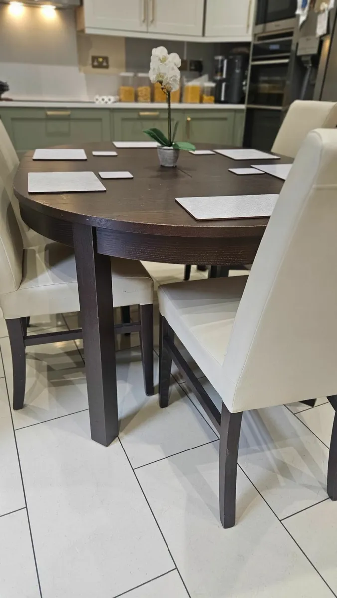 FreeExtending dinner table and chairs 75 each. - Image 3