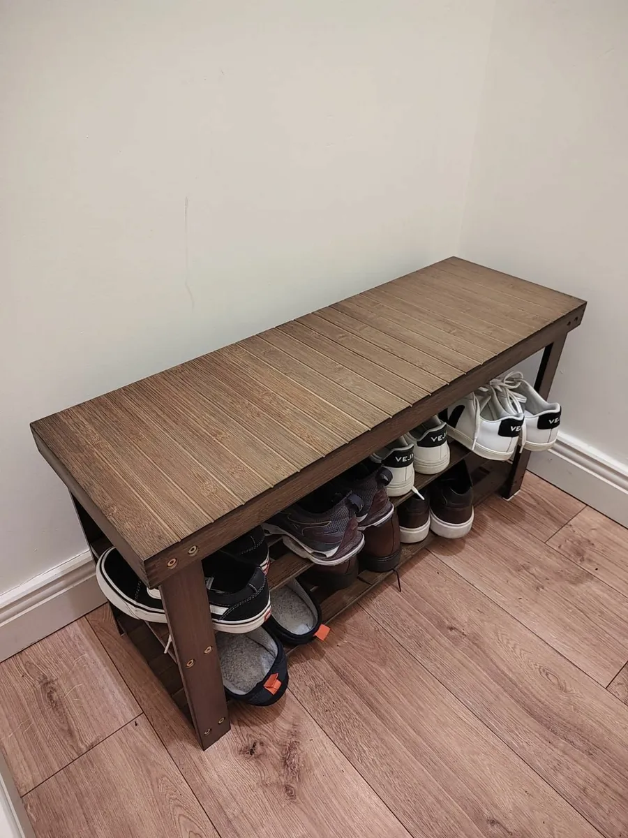 Shoe Organizer Storage Shelf – Bamboo - Image 3
