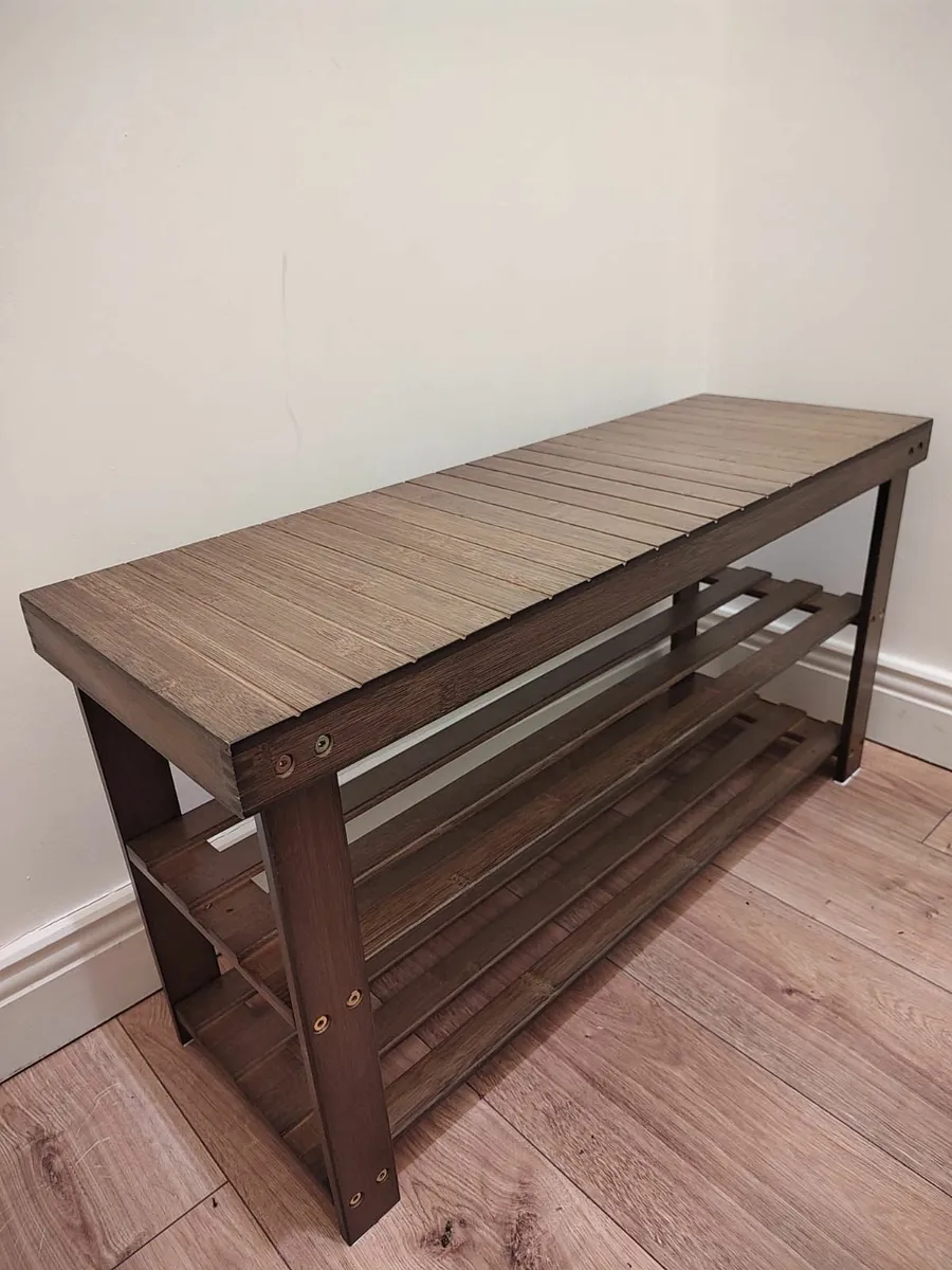 Shoe Organizer Storage Shelf – Bamboo - Image 4