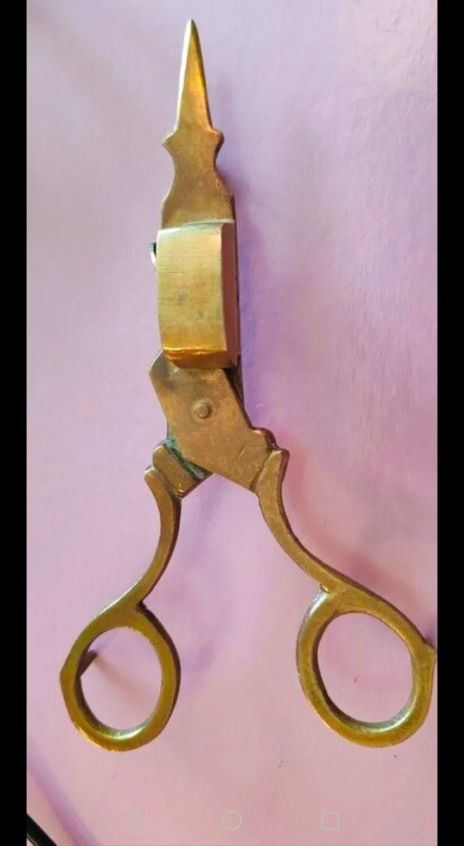 Vintage brass candle snuffer - Image 1