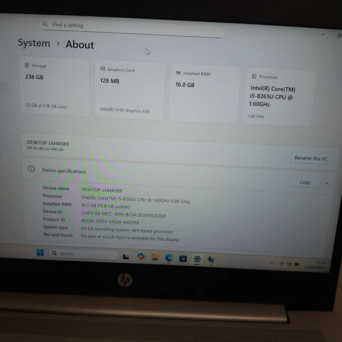 HP ProBook 440 G6 Laptop | i5-8 | MS Office 2024 - Image 3