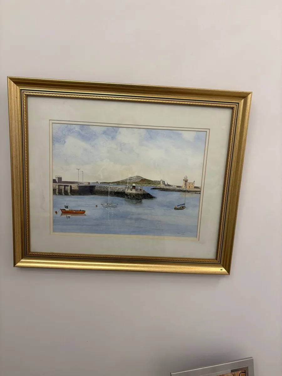 Framed water colour painting - Image 1