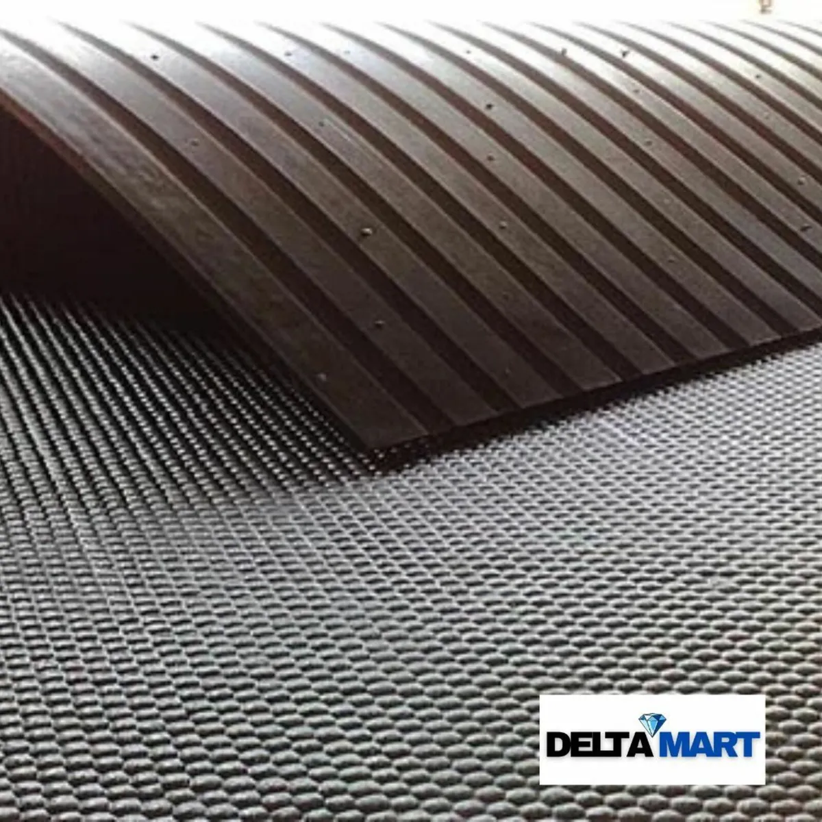 6x4 ft Anti-Slip Hammer Top Rubber Mat – 18mm Thic - Image 1