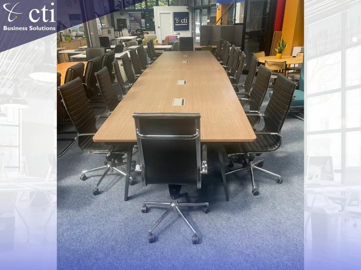 6.4M Boardroom Table and 20 Chairs - Grade A - Image 3