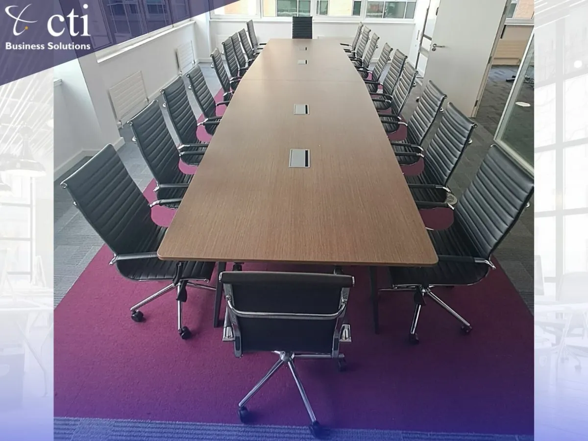 6.4M Boardroom Table and 20 Chairs - Grade A - Image 1