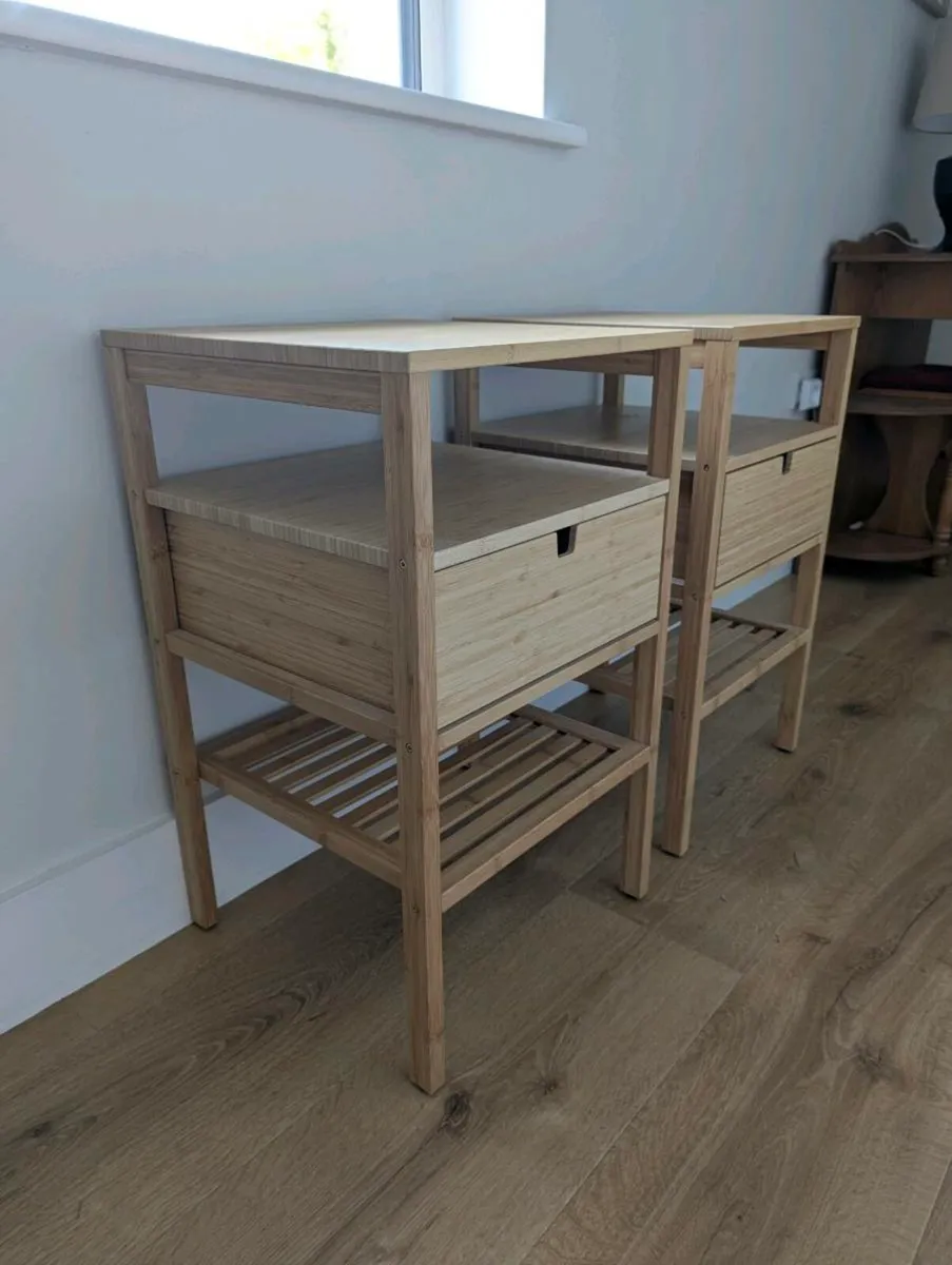 IKEA NORDKISA
Bedside Locker Pair - Wooden Bamboo - Image 2