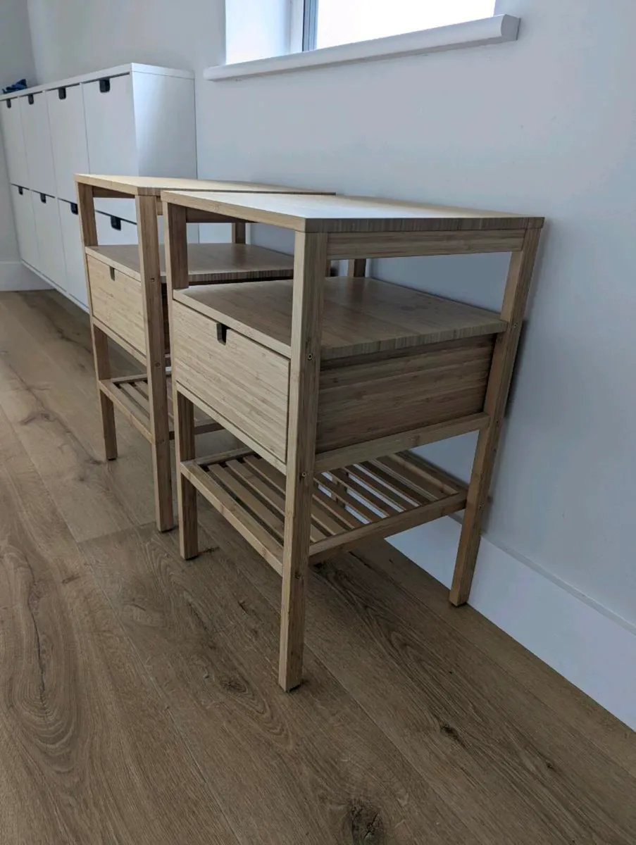 IKEA NORDKISA
Bedside Locker Pair - Wooden Bamboo - Image 3