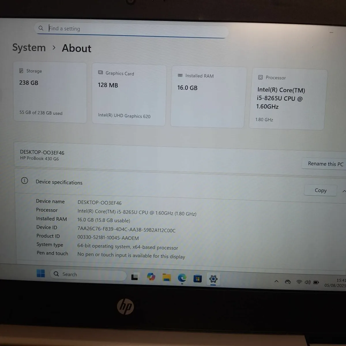 HP ProBook 430 G6 Laptop | i5-8265U | 16GB RAM | - Image 3